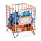 Coffee Pod Storage Organizer for Kitchen, Creamer Holder for Coffee Bar (5.25 x 6.5 In, Rose Gold)